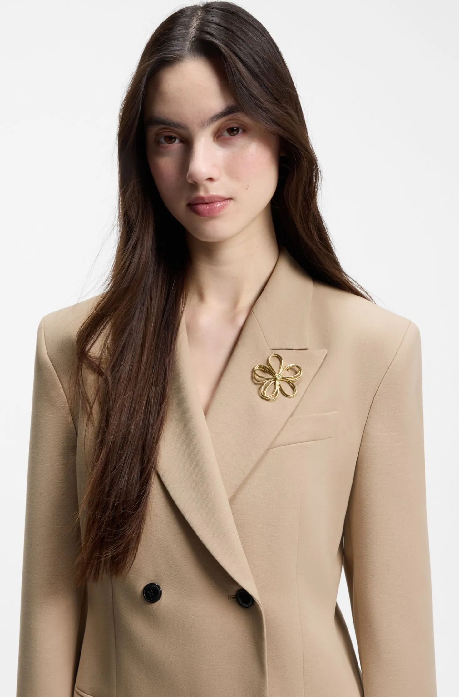 Zweireihiger Regular-Fit Blazer mit Sanduhr-Silhouette