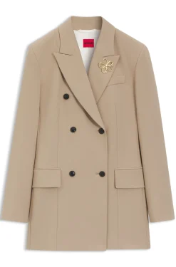 Zweireihiger Regular-Fit Blazer mit Sanduhr-Silhouette