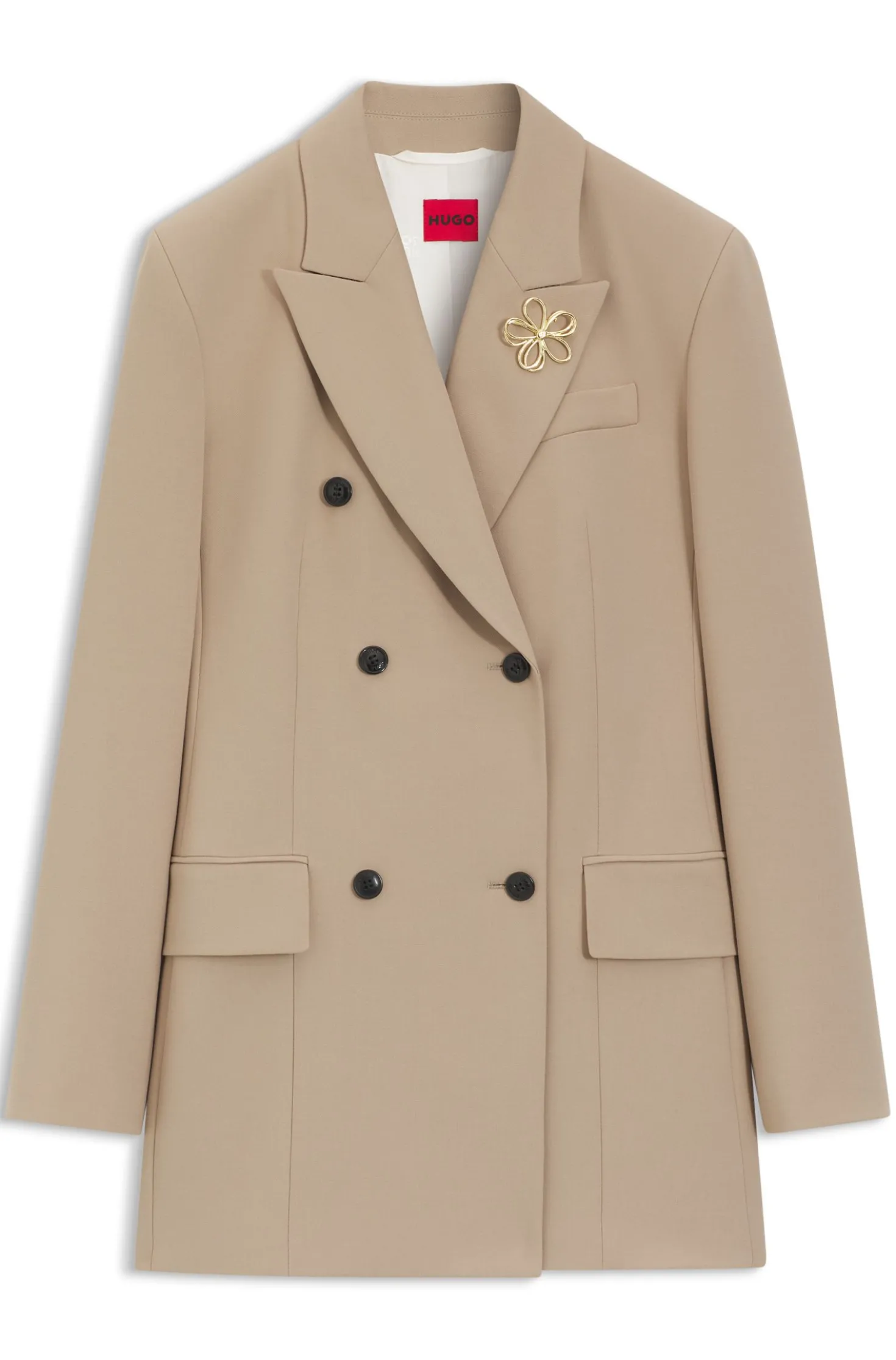 Zweireihiger Regular-Fit Blazer mit Sanduhr-Silhouette