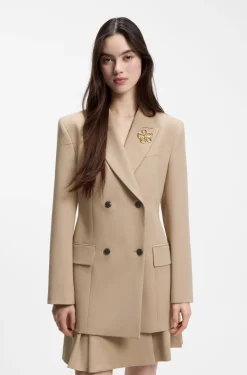 Zweireihiger Regular-Fit Blazer mit Sanduhr-Silhouette