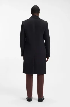 Zweireihiger Slim-Fit Mantel aus Alpaka-Mix