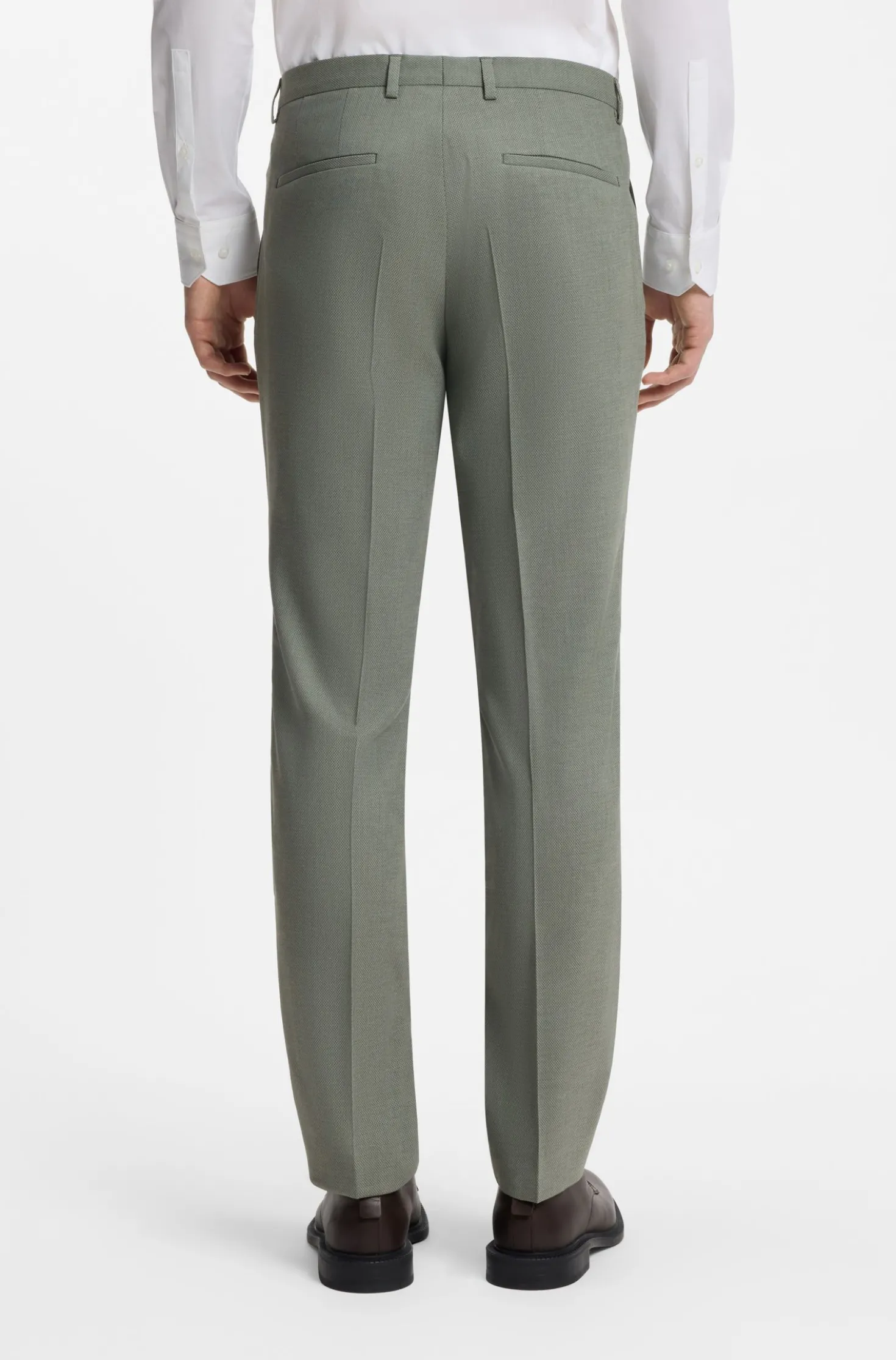 Zweiteiliger Extra Slim-Fit Anzug aus gemustertem Gewebe