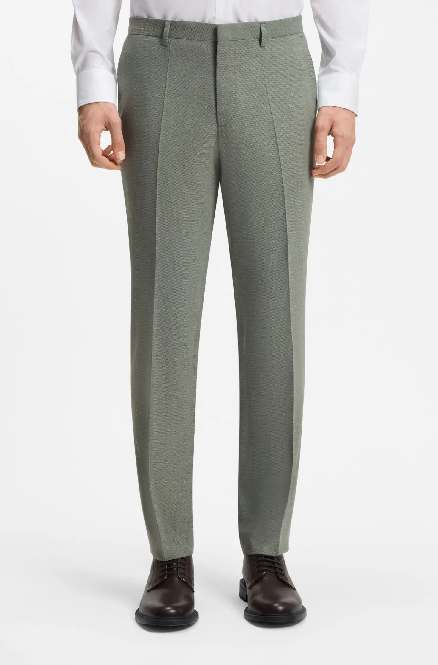 Zweiteiliger Extra Slim-Fit Anzug aus gemustertem Gewebe