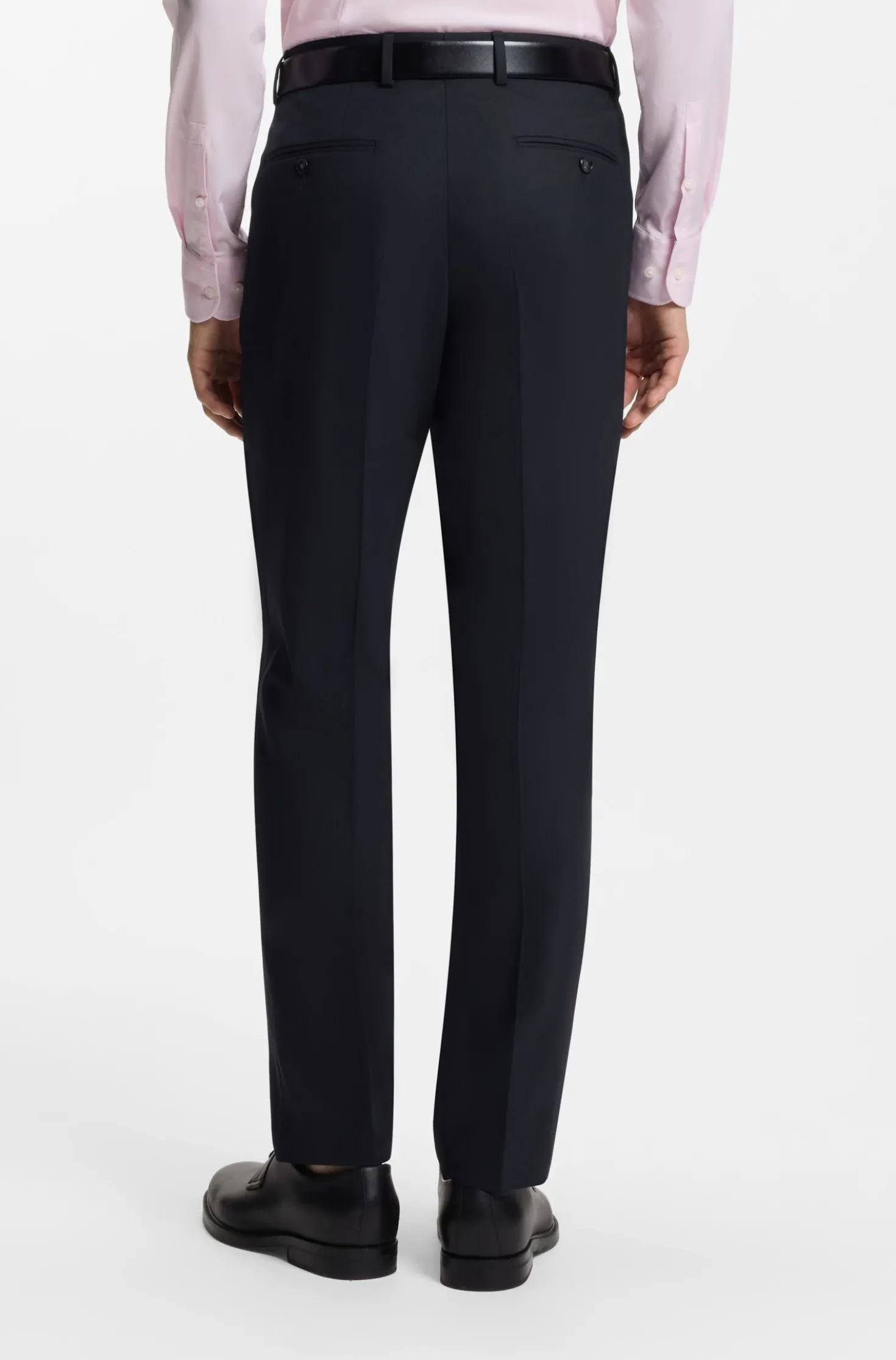 Zweiteiliger Regular-Fit Anzug aus Stretch-Gewebe