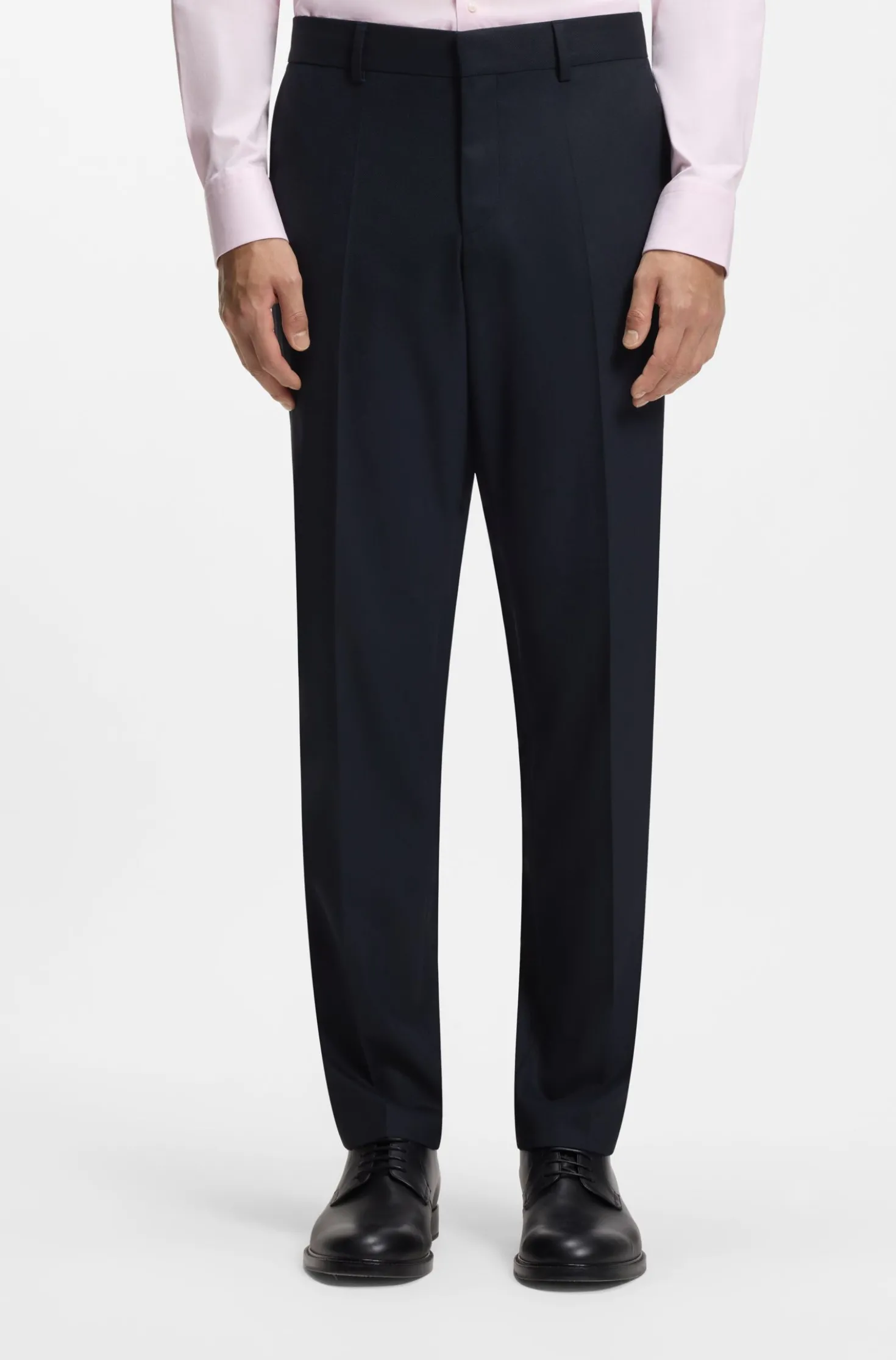 Zweiteiliger Regular-Fit Anzug aus Stretch-Gewebe