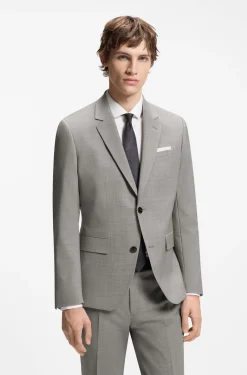 Zweiteiliger Slim-Fit Anzug aus Woll-Mix