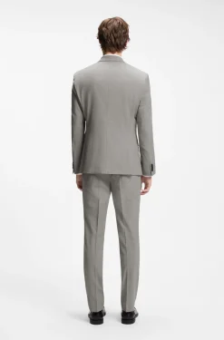 Zweiteiliger Slim-Fit Anzug aus Woll-Mix