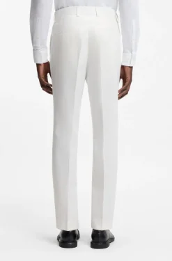 Zweiteiliger Slim-Fit Anzug aus Baumwolle und Leinen