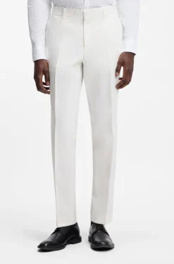 Zweiteiliger Slim-Fit Anzug aus Baumwolle und Leinen