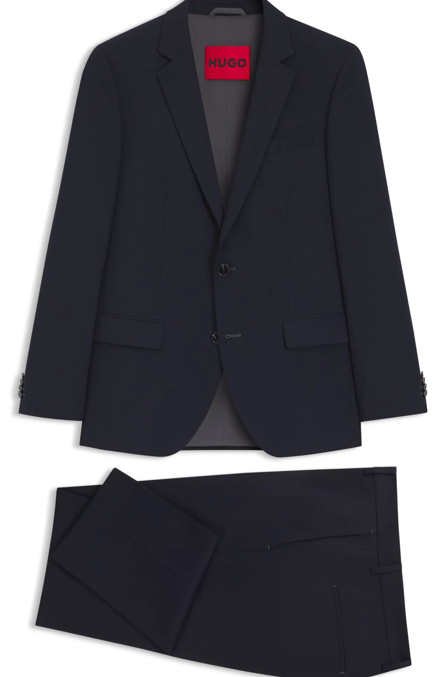 Zweiteiliger Slim-Fit Anzug aus Stretch-Gewebe