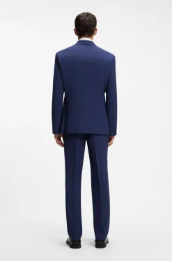 Zweiteiliger Slim-Fit Anzug aus Woll-Mix