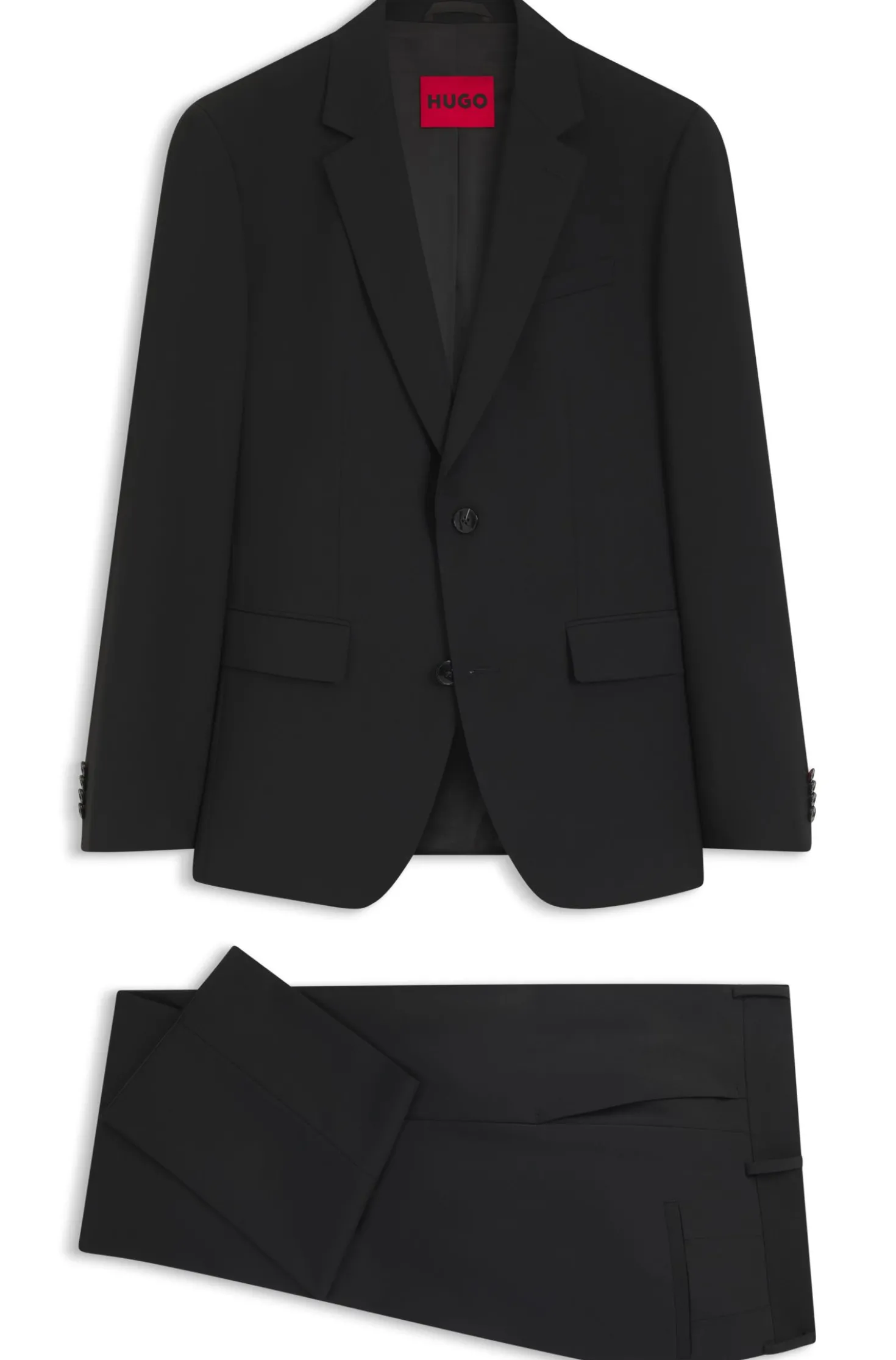 Zweiteiliger Slim-Fit Anzug aus Woll-Mix