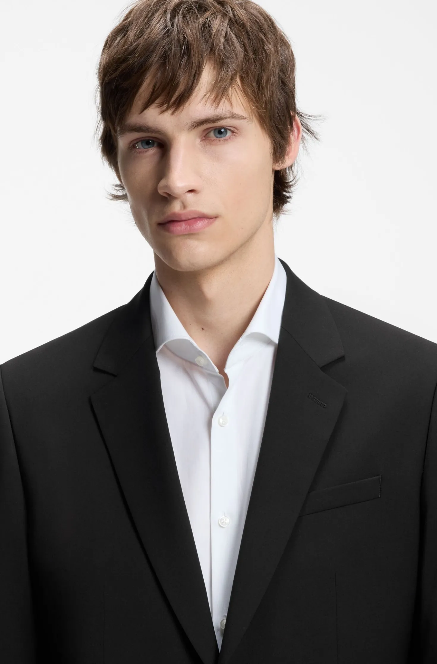 Zweiteiliger Slim-Fit Anzug aus Woll-Mix